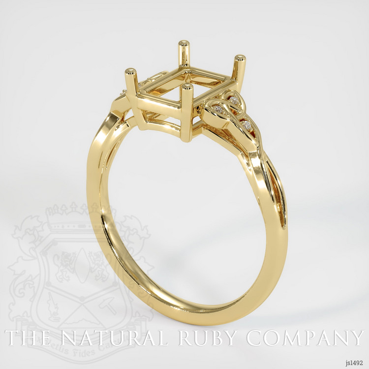 14K Yellow Gold Accent Stones Ring Setting