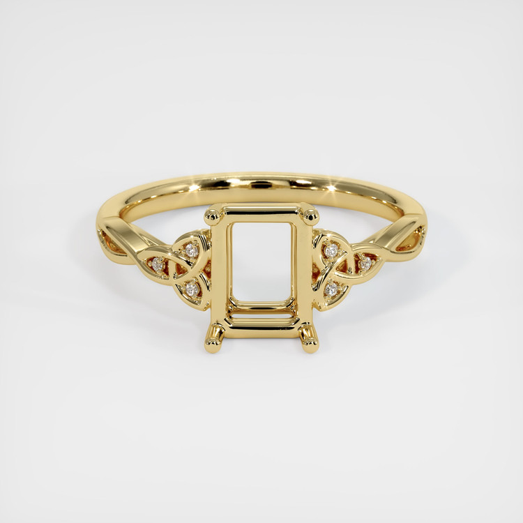 14K Yellow Gold Accent Stones Ring Setting