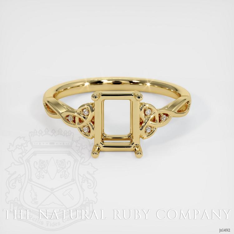 14K Yellow Gold Accent Stones Ring Setting