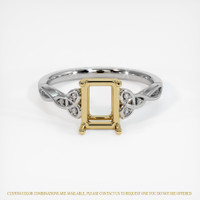 14K Yellow & White Accent Stones Ring Setting Image