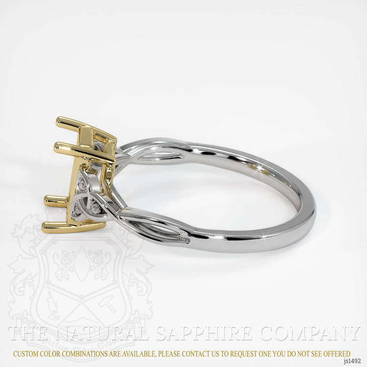 14K Yellow & White Accent Stones Ring Setting