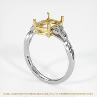 18K Yellow & White Accent Stones Ring Setting Video