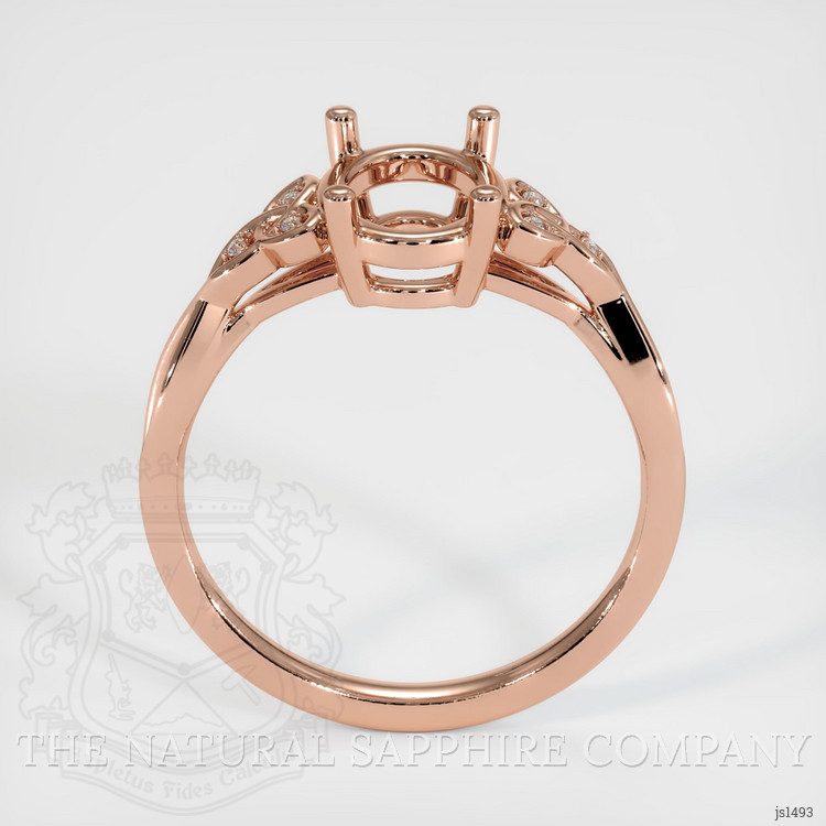 14K Rose Gold Accent Stones Ring Setting