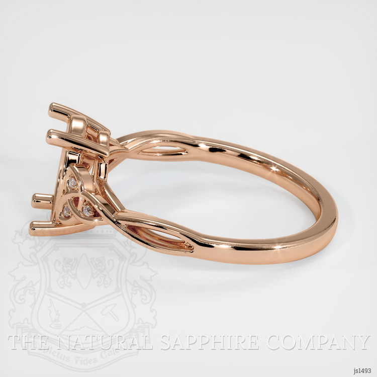 18K Rose Gold Accent Stones Ring Setting