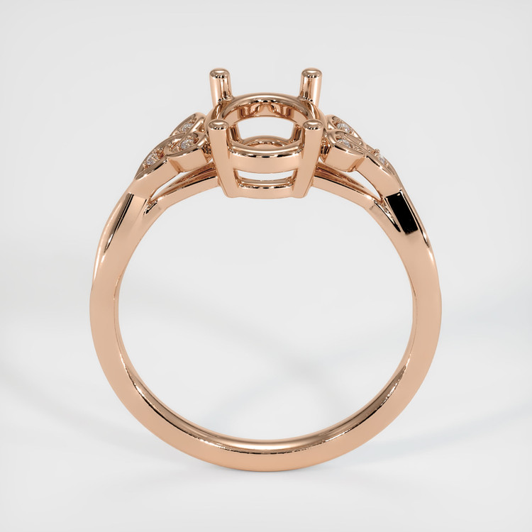 18K Rose Gold Accent Stones Ring Setting