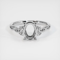 14K White Gold Accent Stones Ring Setting Image