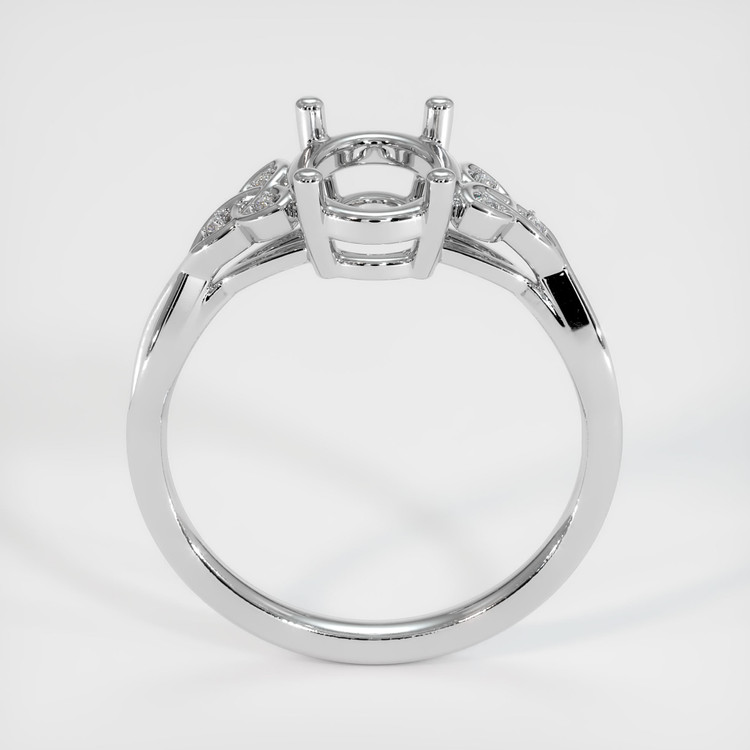 14K White Gold Accent Stones Ring Setting