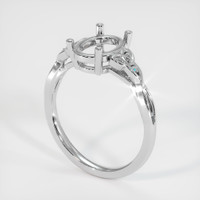 18K White Gold Accent Stones Ring Setting Video