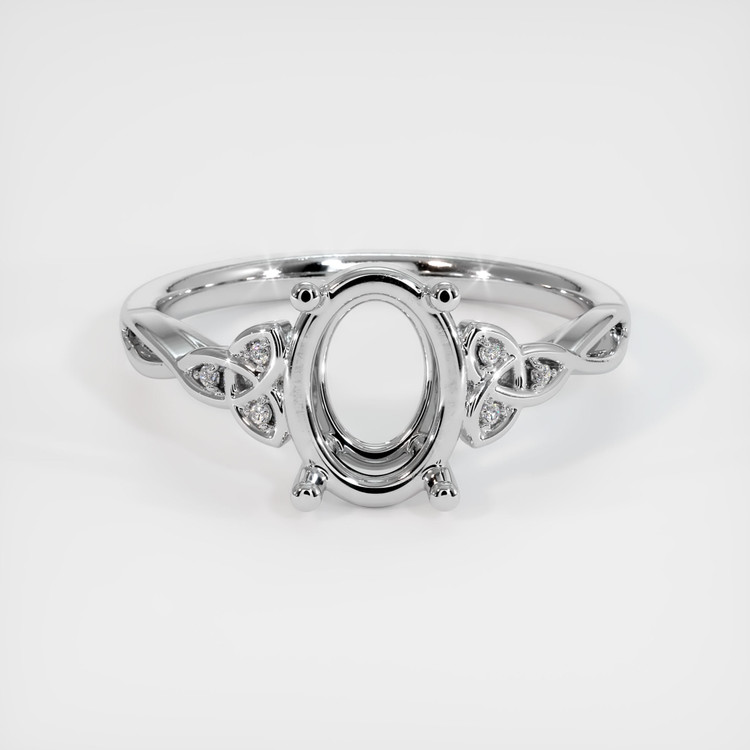 18K White Gold Accent Stones Ring Setting