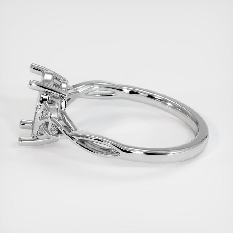 18K White Gold Accent Stones Ring Setting