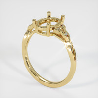 14K Yellow Gold Accent Stones Ring Setting Video