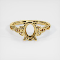 14K Yellow Gold Accent Stones Ring Setting Image
