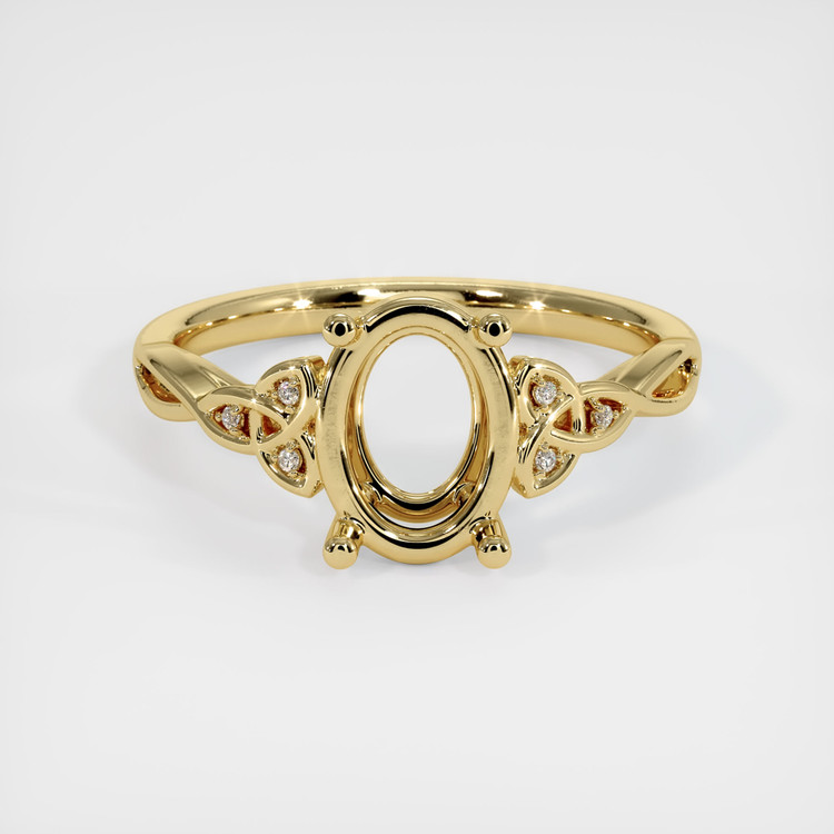 14K Yellow Gold Accent Stones Ring Setting