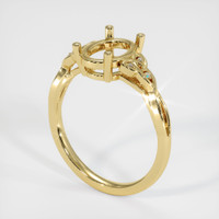 18K Yellow Gold Accent Stones Ring Setting Video