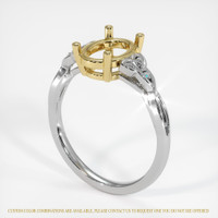 18K Yellow & White Accent Stones Ring Setting Video