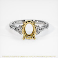 18K Yellow & White Accent Stones Ring Setting Image