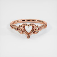 14K Rose Gold Accent Stones Ring Setting Image