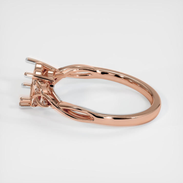 14K Rose Gold Accent Stones Ring Setting