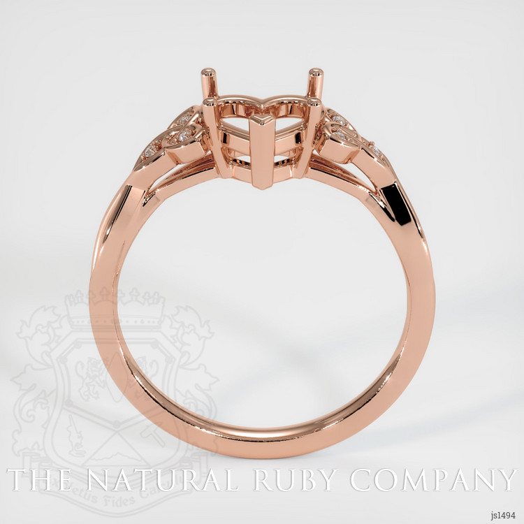 14K Rose Gold Accent Stones Ring Setting