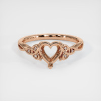 18K Rose Gold Accent Stones Ring Setting Image