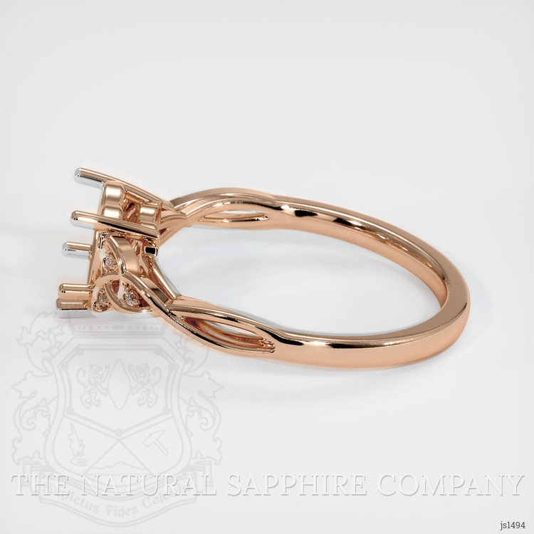 18K Rose Gold Accent Stones Ring Setting