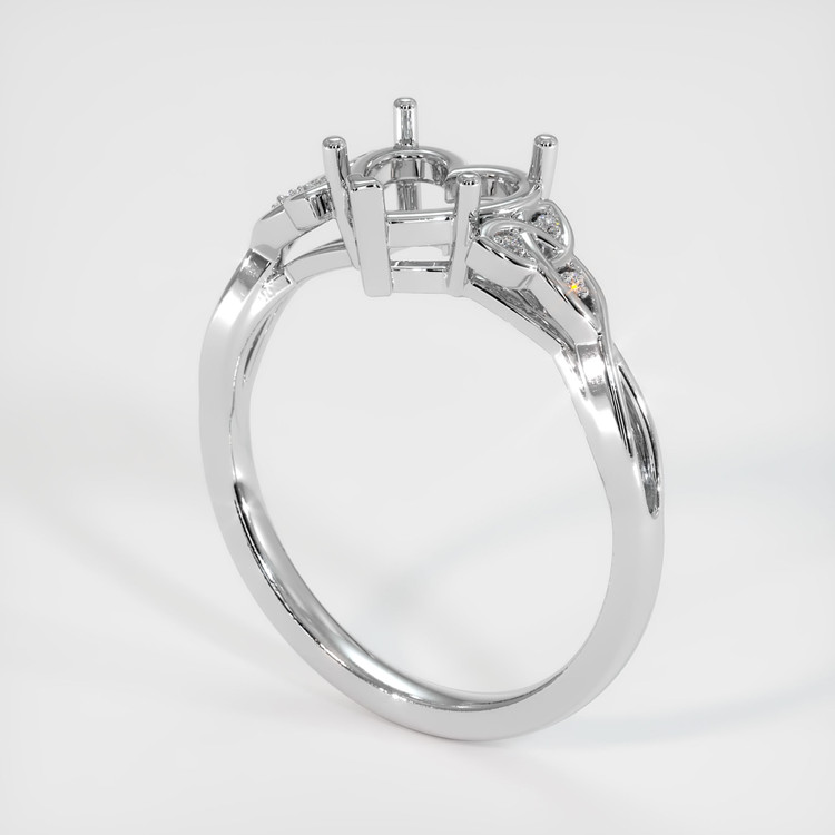 10K White Gold Accent Stones Ring Setting