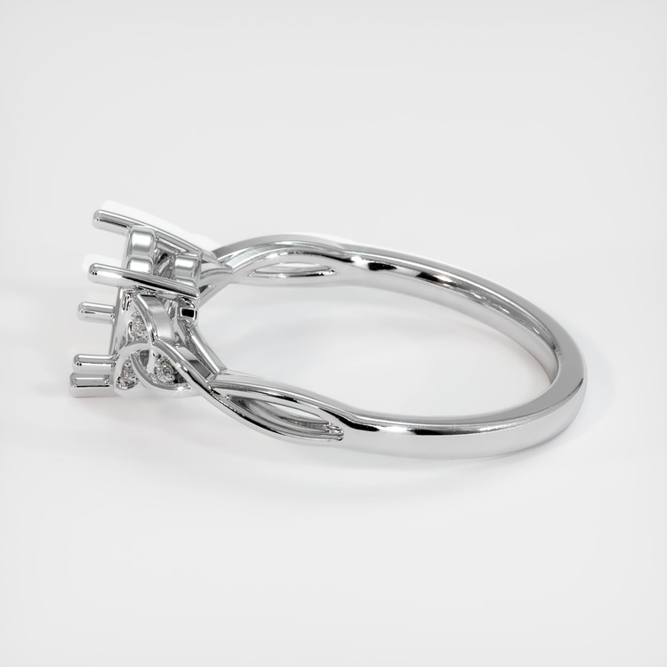 14K White Gold Accent Stones Ring Setting