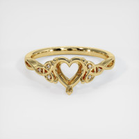 10K Yellow Gold Accent Stones Ring Setting Image