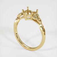 14K Yellow Gold Accent Stones Ring Setting Video