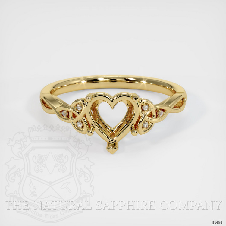 14K Yellow Gold Accent Stones Ring Setting