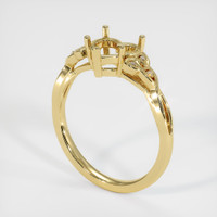 18K Yellow Gold Accent Stones Ring Setting Video