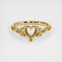 18K Yellow Gold Accent Stones Ring Setting Image