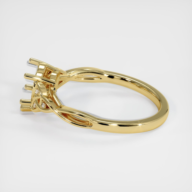 18K Yellow Gold Accent Stones Ring Setting
