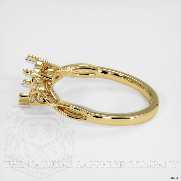18K Yellow Gold Accent Stones Ring Setting