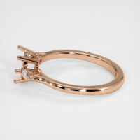 18K Rose Gold Three Stone Ring Setting Image