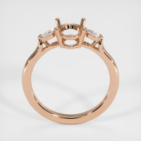 18K Rose Gold Three Stone Ring Setting Image