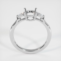 10K White Gold Three Stone Ring Setting Image