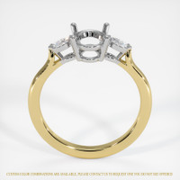 14K White & Yellow Three Stone Ring Setting Image