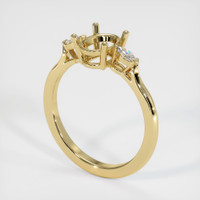 10K Yellow Gold Three Stone Ring Setting Video