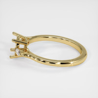 10K Yellow Gold Three Stone Ring Setting Image