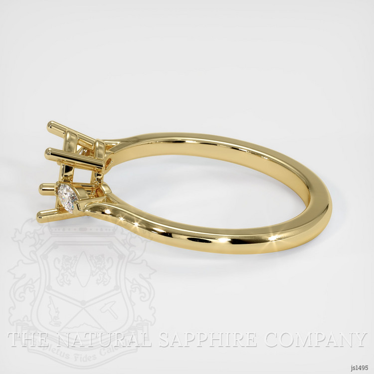 10K Yellow Gold Three Stone Ring Setting