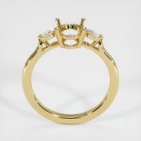10K Yellow Gold Three Stone Ring Setting Image