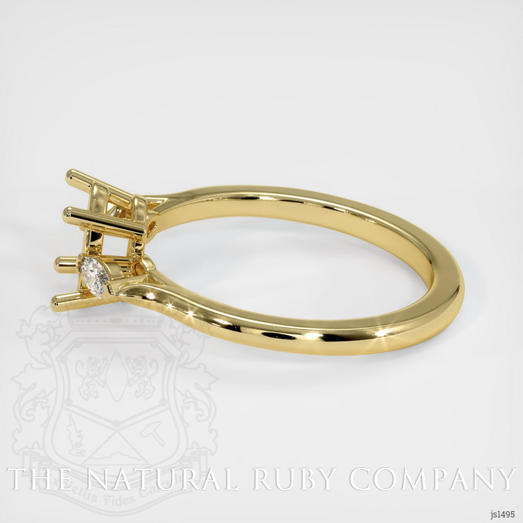 18K Yellow Gold Three Stone Ring Setting