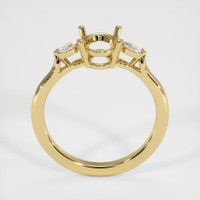 18K Yellow Gold Three Stone Ring Setting Image