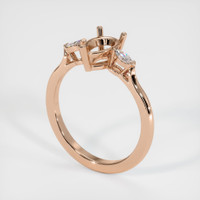 18K Rose Gold Three Stone Ring Setting Video