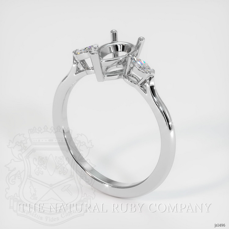 Silver Three Stone Ring Setting