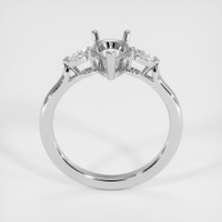 10K White Gold Three Stone Ring Setting Image