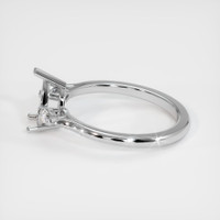 14K White Gold Three Stone Ring Setting Image