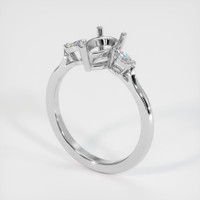 18K White Gold Three Stone Ring Setting Video