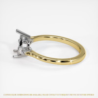 14K White & Yellow Three Stone Ring Setting Image